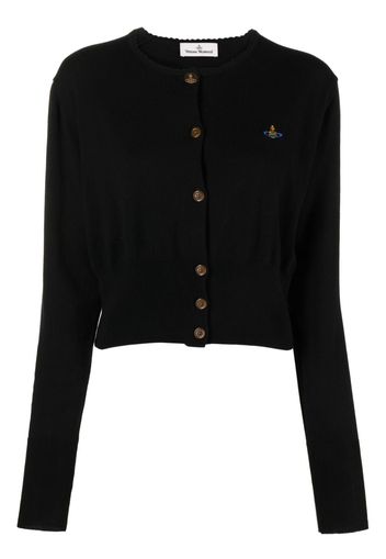 Vivienne Westwood Orb logo-embroidery cardigan - Nero