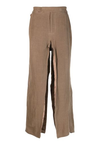 Vivienne Westwood side-slits flared trousers - Marrone