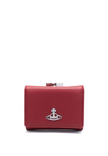 Vivienne Westwood Orb-plaque textured wallet - Rosso