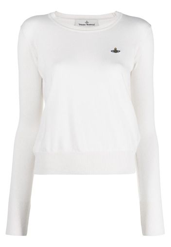 Vivienne Westwood Orb-embroidered cotton-cashmere jumper - Toni neutri