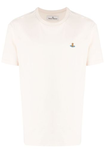 Vivienne Westwood Orb logo-embroidered T-shirt - Toni neutri