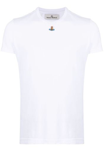 Vivienne Westwood Orb logo-embroidery cotton T-shirt - Bianco