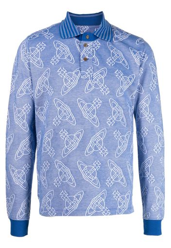 Vivienne Westwood Orb jacquard polo shirt - Blu
