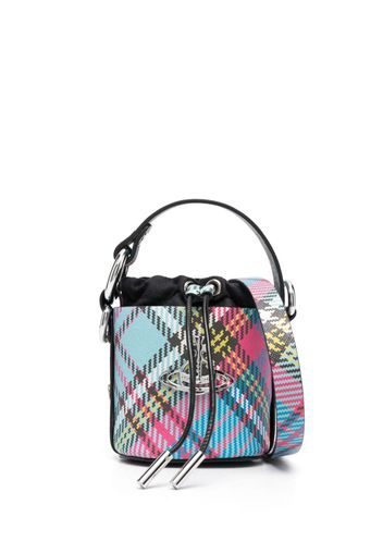 Vivienne Westwood Borsa Macandy mini tartan - Blu