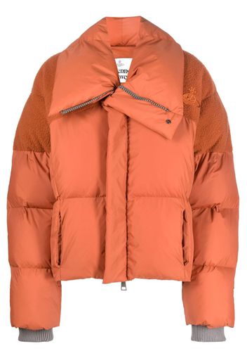 Vivienne Westwood pointed-collar padded jacket - Arancione