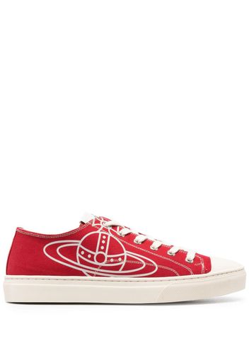 Vivienne Westwood Orb-print canvas sneakers - Rosso