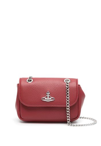 Vivienne Westwood Orb-plaque faux-leather shoulder bag - Rosso