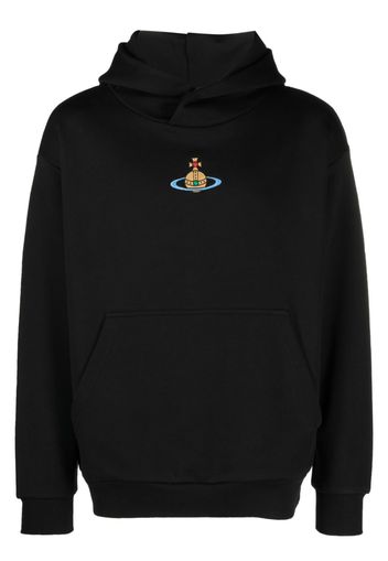 Vivienne Westwood Orb-embroidered cotton hoodie - Nero