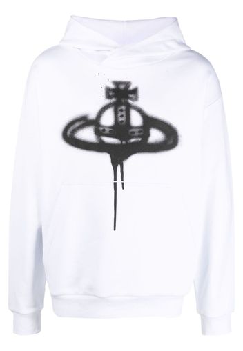 Vivienne Westwood Orb-print jersey hoodie - Bianco