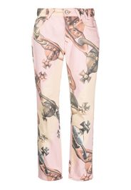 Vivienne Westwood Harris logo-print cotton jeans - Rosa