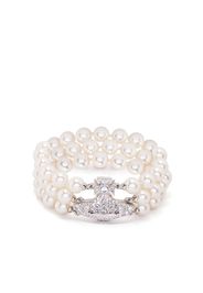 Vivienne Westwood pearl Orb bracelet - Toni neutri