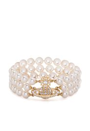 Vivienne Westwood Bracciale Graziella con ciondolo Orb - Bianco