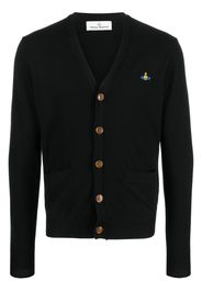 Vivienne Westwood Orb-logo V-neck cardigan - Nero