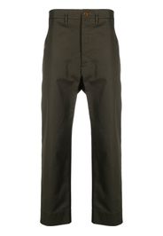 Vivienne Westwood embroidered heart-motif cropped trousers - Verde