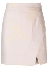 Vivienne Westwood Rita Orb-print wrap skirt - Toni neutri