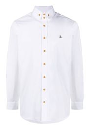 Vivienne Westwood embroidered-Orb poplin shirt - Bianco
