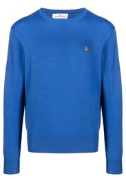 Vivienne Westwood Maglione con ricamo Orb - Blu