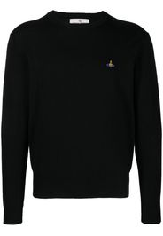 Vivienne Westwood Maglione con ricamo Orb - Nero