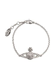 Vivienne Westwood Mini Bas Relief logo-charm bracelet - Argento