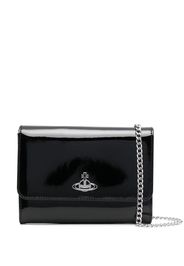 Vivienne Westwood Orb-plaque patent leather bag - Nero