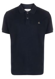 Vivienne Westwood Polo con ricamo Orb - Blu