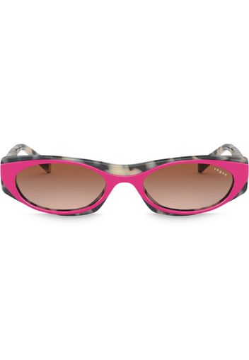 pink and tortoiseshell sunglasses
