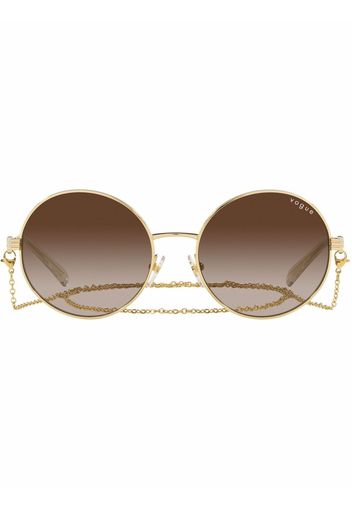 Vogue Eyewear round frame sunglasses with chain - Oro