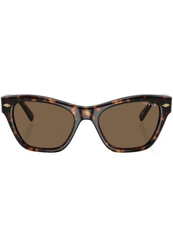 Vogue Eyewear tortoiseshell effect logo-print sunglasses - Marrone