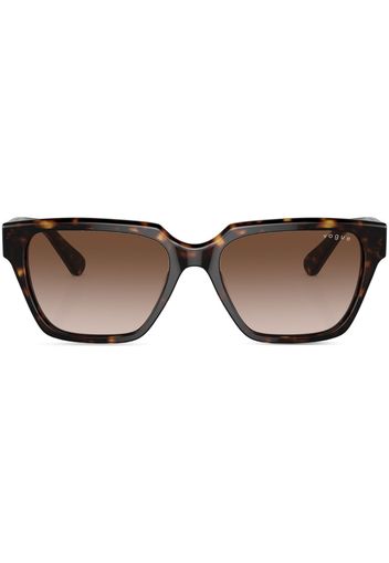 Vogue Eyewear oversize-frame logo-print sunglasses - W65613 Dark Havana