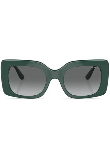 Vogue Eyewear rectangle-frame logo-print sunglasses - 305011 Full Dark Green