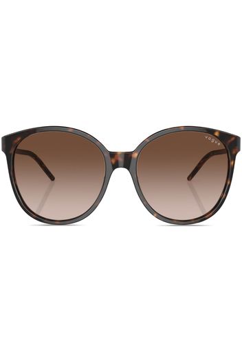 Vogue Eyewear oversize-frame logo-print sunglasses - W65613 Dark Havana