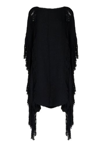 VOZ Lace Fringe Manta knitted top - Nero