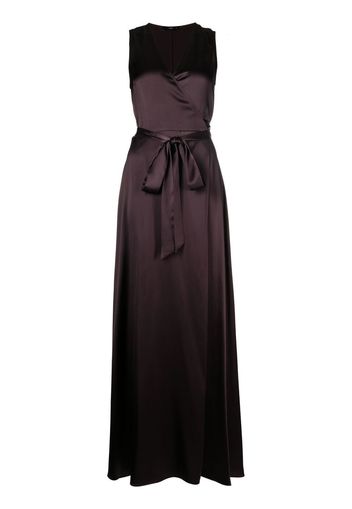 VOZ Frontward satin maxi dress - Marrone