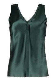 VOZ silk V-neck tank top - Verde