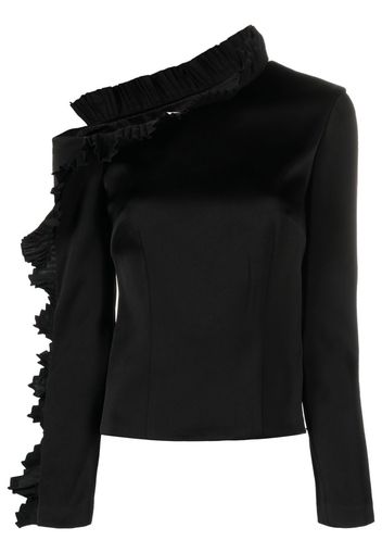 V:PM ATELIER Top Isabel con ruches - Nero