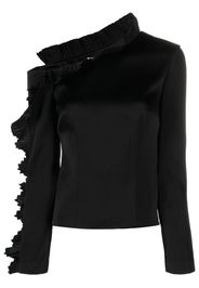 V:PM ATELIER Top Isabel con ruches - Nero