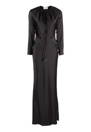 V:PM ATELIER crystal-embellished long-sleeve dress - Nero