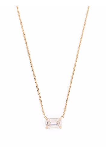 VRAI 14kt yellow gold solitaire emerald cut diamond necklace - Oro