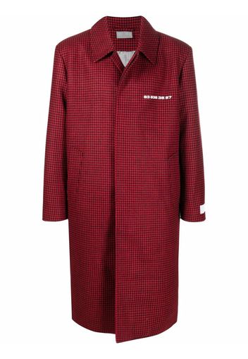 VTMNTS check-print tailored coat - Rosso