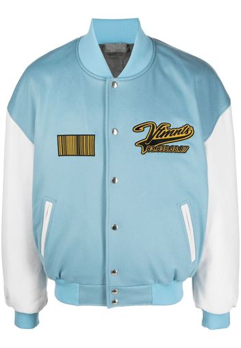 VTMNTS embroidered logo bomber jacket - Blu