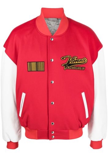 VTMNTS embroidered logo bomber jacket - Rosso