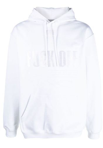 VTMNTS slogan-print long-sleeve hoodie - Bianco