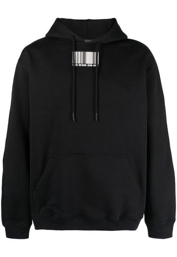 VTMNTS logo-patch long-sleeve hoodie - Nero