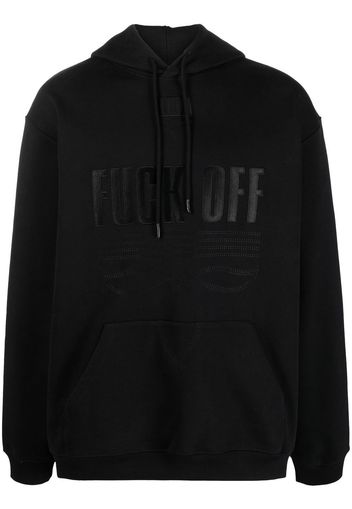 VTMNTS slogan-print pullover hoodie - Nero