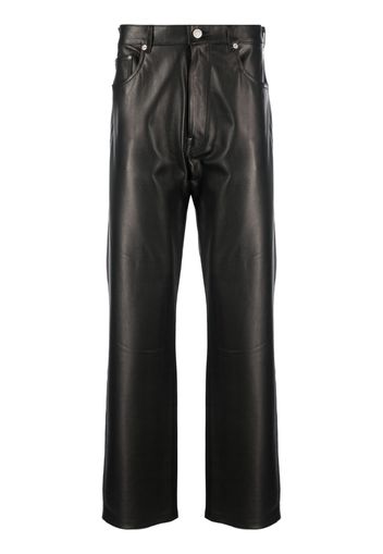 VTMNTS straight-leg leather trousers - Nero
