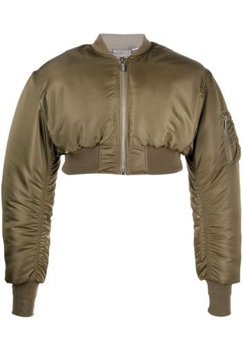 VTMNTS cropped padded bomber jacket - Verde