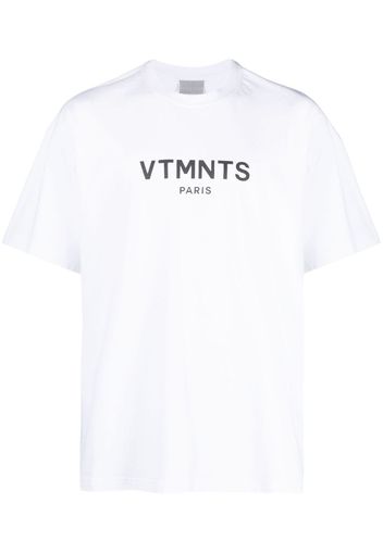VTMNTS logo-print cotton T-shirt - Bianco