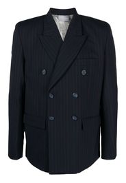 VTMNTS pinstriped double-breasted blazer - Blu