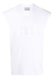 VTMNTS slogan-print vest top - Bianco