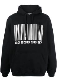 VTMNTS Big-Barcode cotton hoodie - Nero